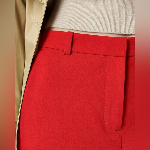 NWT J CREW Kaya pant in Italian stretch merino wool blend in Persian Red - Picture 6 of 8